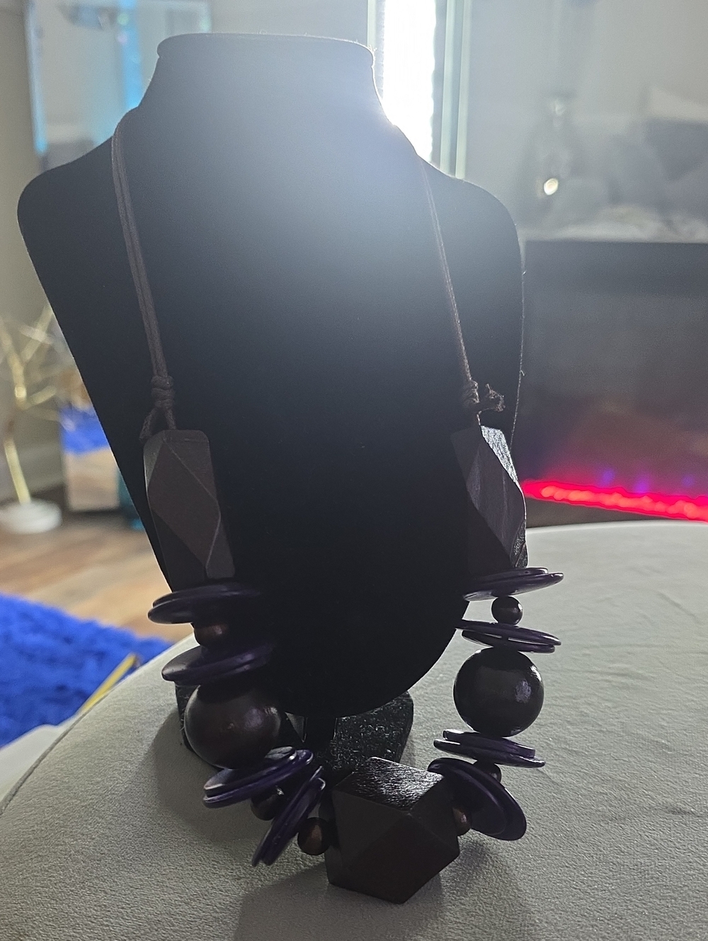 Source Unknown Purple Geometric Statement Necklace - Women Jewelry